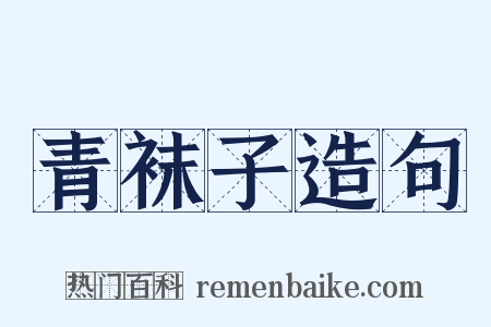 青袜子造句是什么意思的图片